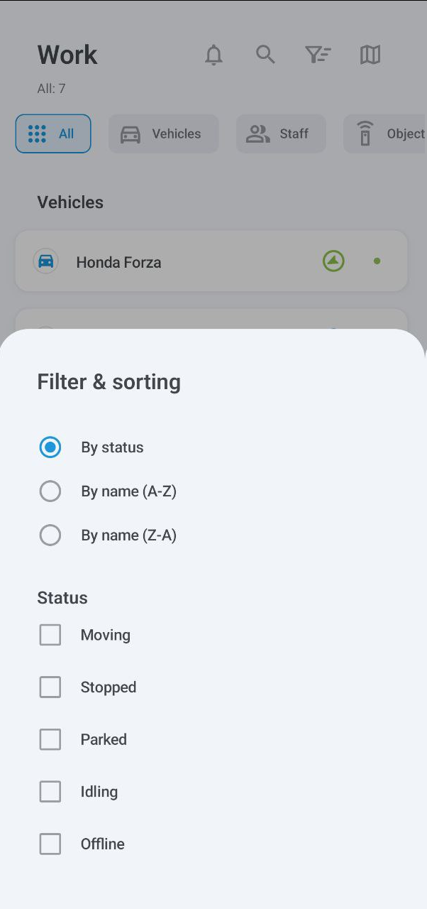 Filter & sorting